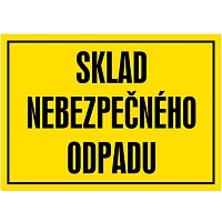 Značka Sklad nebezpečného odpadu, samolepicí fólie, 210 × 297 mm